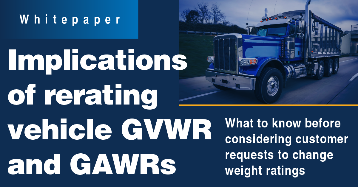Access whitepaper on rerating vehicle GVWR and GAWRs